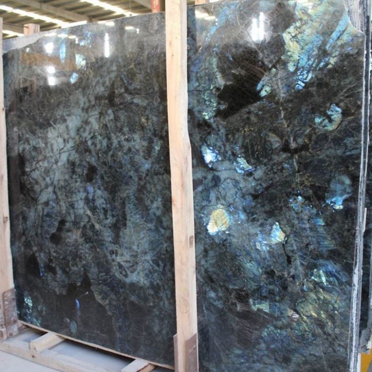 Polished Labradorite Blue Granite Slabs (3)
