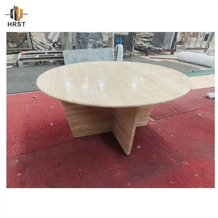Round Travertine Coffee Table Round Travertine Coffee Table