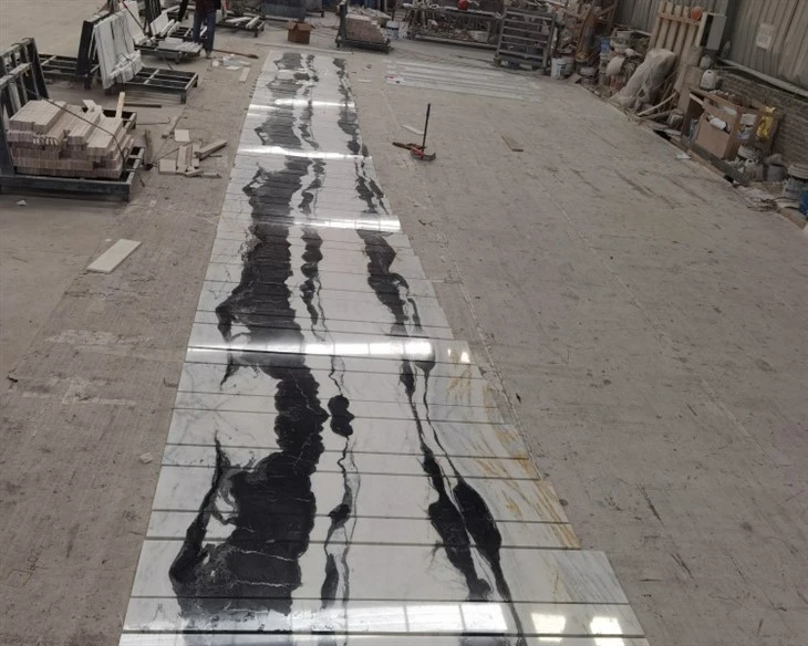 Natural Panda White Marble Tiles